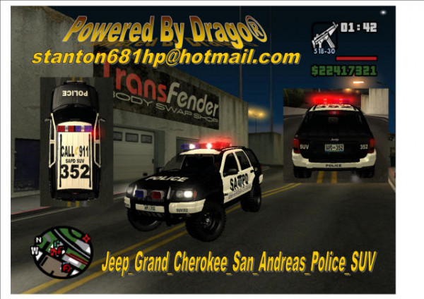 SA Jeep Grand Cherokee San Andreas Police Suv