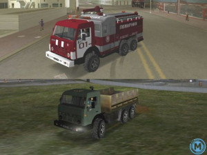 KamAZ 43101 Russian Military Truck and firetruck